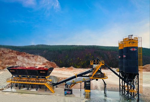 固定混凝土搅拌站 - COMPACT-110 - Fabo Crushing Screening & Concrete Plants - 紧凑型 / 带传送带