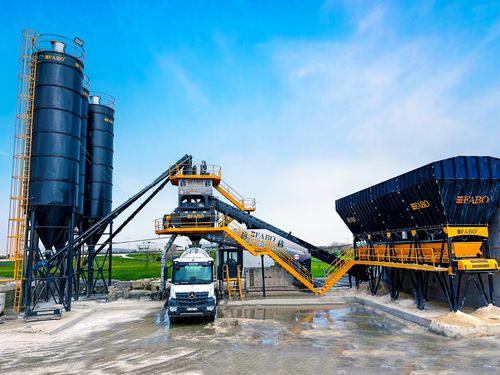固定混凝土搅拌站 - COMPACT-120 - Fabo Crushing Screening & Concrete Plants - 紧凑型 / 带传送带