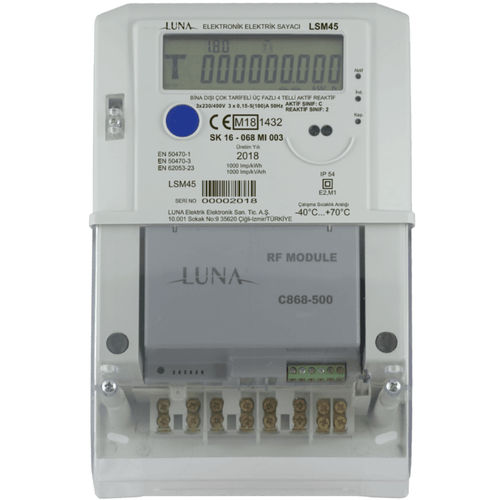 三相电能表 - LSM45 - Luna Elektrik - 壁挂 / RS-485 / 50 Hz