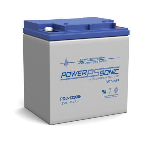 深度放电式电池 - PDC-12260H - Power-Sonic - VRLA / 矩形 / 12V