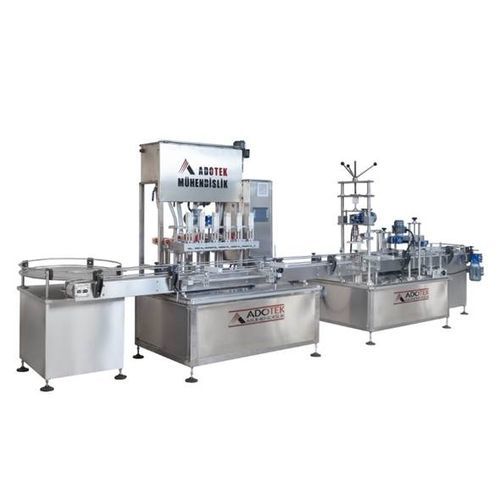 灌装封口贴标一体机 / 自动 - ADK 308 - Adotek Machine - 瓶子 / 果汁 / 用于玻璃