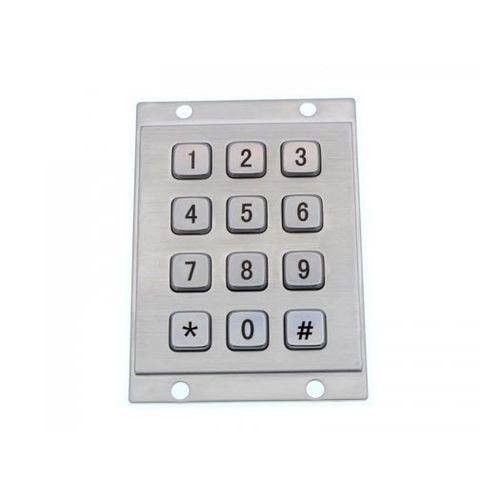 12键数字键盘 - D-8208A - ShenZhen DAVO Electronics Co., Ltd - 面板式 / 不锈钢 / 不锈钢