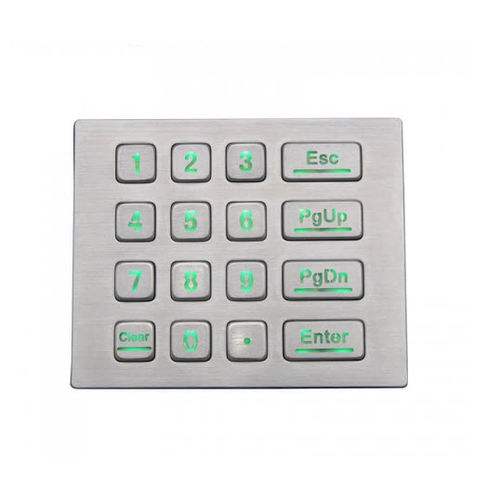 16键数字键盘 - D-8281C - ShenZhen DAVO Electronics Co., Ltd - 面板式 / 金属 / 不锈钢