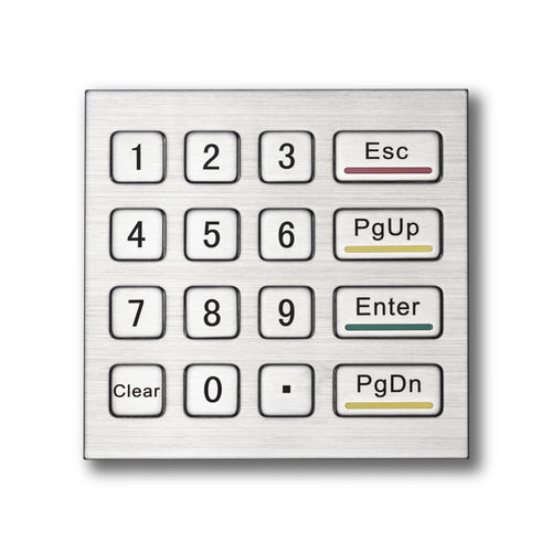 16键数字键盘 - D-8201F - ShenZhen DAVO Electronics Co., Ltd - 面板式 / 不锈钢 / 合金