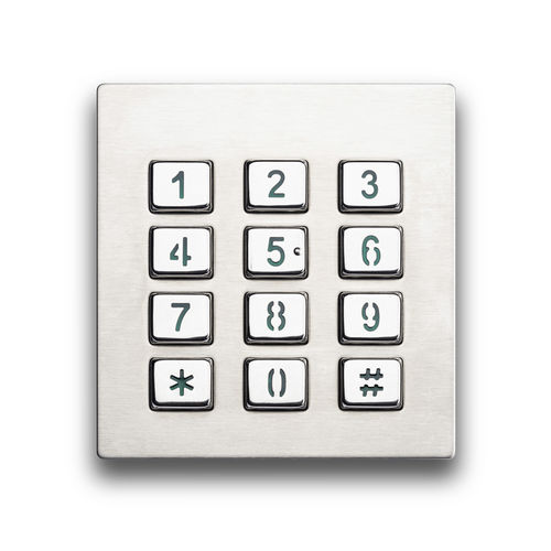 12键数字键盘 - D-8208H - ShenZhen DAVO Electronics Co., Ltd - 面板式 / 金属 / 不锈钢