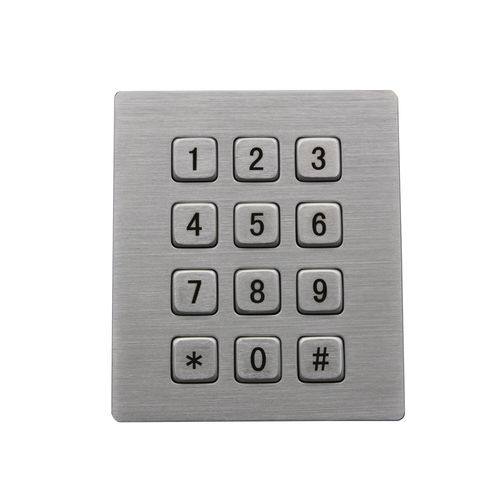 12键数字键盘 - D-8208J - ShenZhen DAVO Electronics Co., Ltd - 面板式 / 金属 / 不氧化