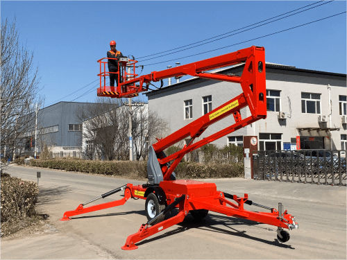 牵引式伸缩臂式升降机 - G-GBT-16 - Jinan Gradin Machinery Co., Ltd. - 混合动力 / 汽油 / 柴油