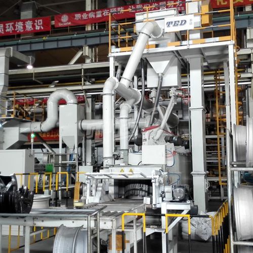 空中传送装置抛丸机 - Qingdao Ted Machinery - 用于轮缘
