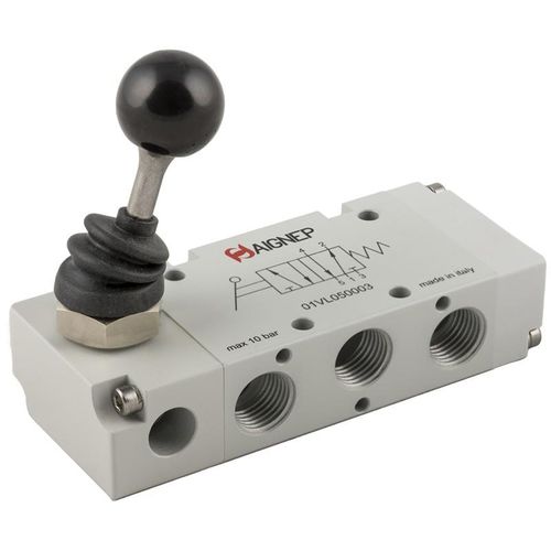 线轴气动分配器 - 01VL series - AIGNEP/安耐 - 杠杆 / 2位3通型 / 2位5通