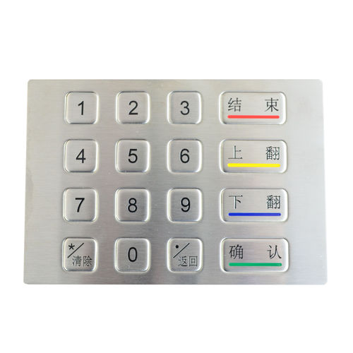 16键数字键盘 - KY2130 - Shenzhen KEYU Co., Ltd  - 面板式 / 不锈钢 / USB