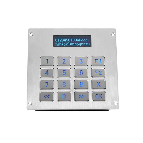 16键数字键盘 - KY3088LP - Shenzhen KEYU Co., Ltd  - 面板式 / 不锈钢 / USB