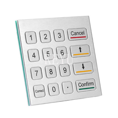 不锈钢键盘 - KY2100A - Shenzhen KEYU Co., Ltd  - 面板式 / 机械按键 / 16键
