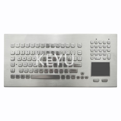 磨砂不锈钢键盘 - KY-PC-MT385 - Shenzhen KEYU Co., Ltd  - 面板式 / 机械按键 / 鼠标双键
