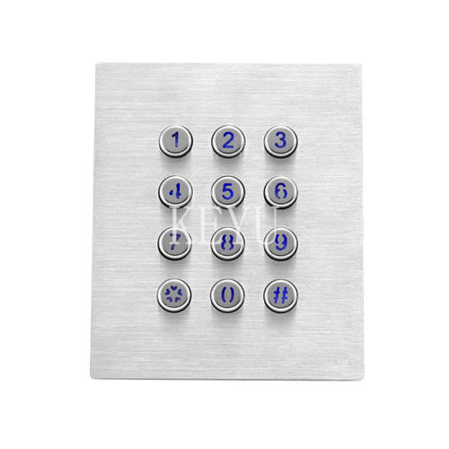 背光数字键盘 - KY2047A - Shenzhen KEYU Co., Ltd  - 12键 / 面板式 / 磨砂不锈钢