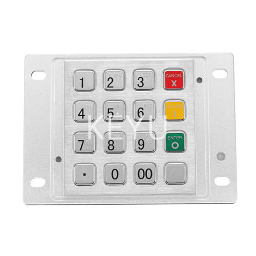 16键数字键盘 - KY3688H - Shenzhen KEYU Co., Ltd  - 面板式 / 不锈钢 / RS-232