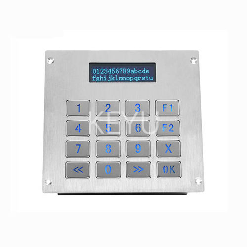 背光数字键盘 - KY3088-LP - Shenzhen KEYU Co., Ltd  - 16键 / 面板式 / 不锈钢
