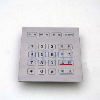 定制数字键盘 - KY2117 - Shenzhen KEYU Co., Ltd  - 20 键式 / 面板式 / 不锈钢