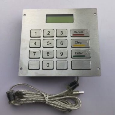 LCD显示屏数字键盘 - KY-3688LP - Shenzhen KEYU Co., Ltd  - 16键 / 面板式 / 不锈钢