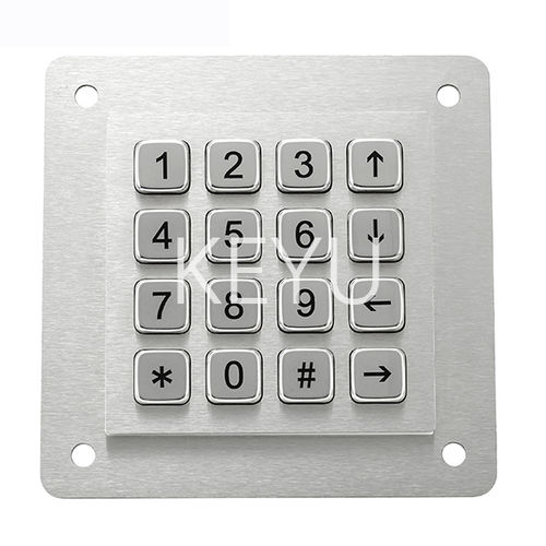 户外数字键盘 - KY-MJ01A - Shenzhen KEYU Co., Ltd  - 16键 / 面板式 / RS-232