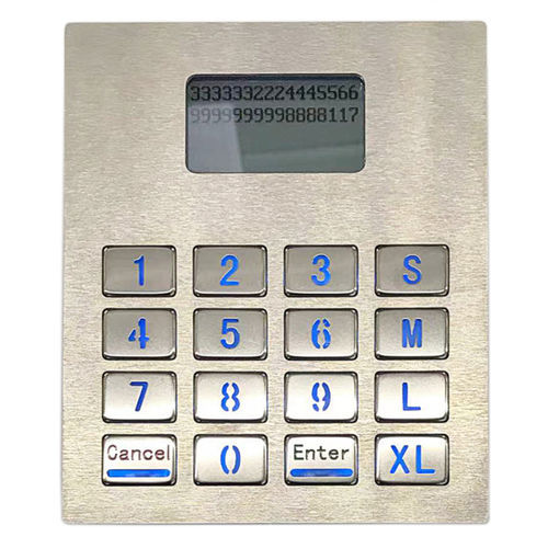 LCD显示屏数字键盘 - KY-3088LP-12864-B - Shenzhen KEYU Co., Ltd  - 16键 / 面板式 / 磨砂不锈钢
