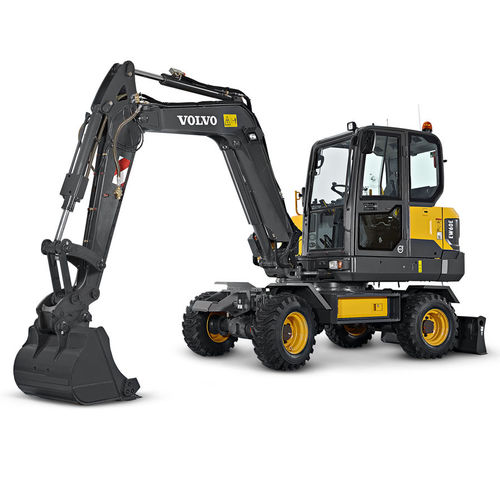 小型挖掘机 - EW60E - Volvo Construction Equipment/沃尔沃遍达 - 带轮 / 柴油 / 用于建筑工地