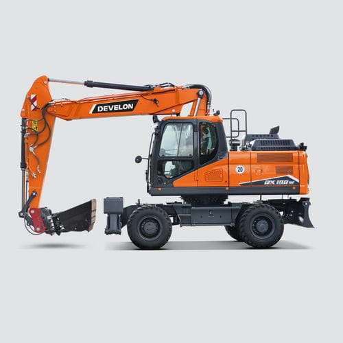 中型挖掘机 - DX190W-7 - DAEWOO Construction Equipment Division - 带轮 / 柴油