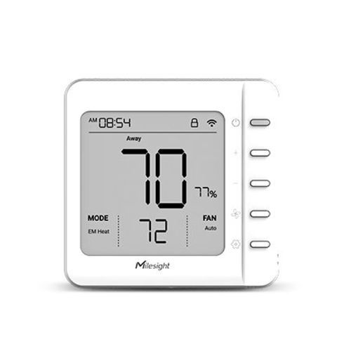 壁挂恒温器 - WT201 - Milesight IoT - IP30 / HVAC暖通空调系统 / 无线型