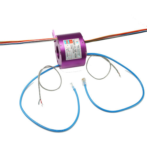 以太网滑环 - ECN025-1815-08S-02E2 - CENO Electronics technology Co., Ltd - 贯穿轴 / 工业 / 金属