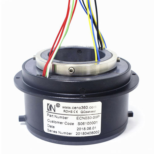 电动滑环 - ECN030-08 - CENO Electronics technology Co., Ltd - 通孔 / 用于铁路应用 / 铝合金