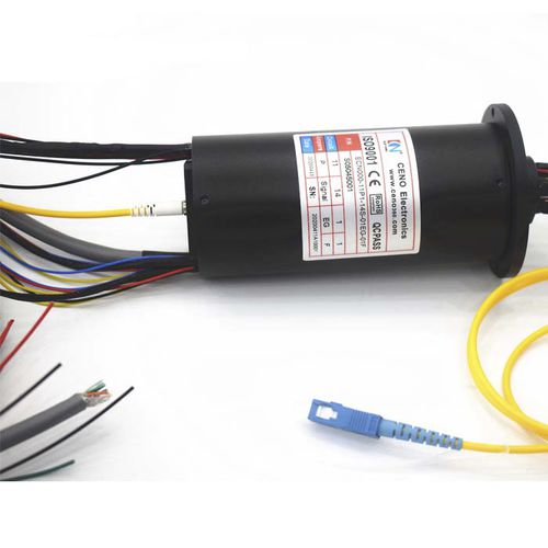 混合动力光纤旋转接头 - ECN000-11P1-14S-01EG-01F - CENO Electronics technology Co., Ltd - 多通道 / 高速 / 金触点