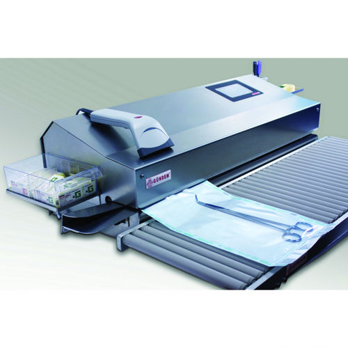条形码打印封口机 - GM16L1PV, GM16L2PV - Gundem Saglik ve Gida Urunleri Sanayi Tic. A. S. - 旋转 / 全自动 / 用于医疗设备