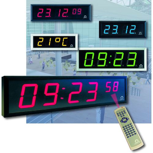 数字时钟 - DC - BÜRK MOBATIME GmbH - LED / 室内 / 壁挂