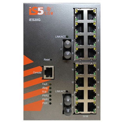 管理型以太网交换机 - iES20G - iS5 Communications - 18 端口式 / DIN导轨 / 快速