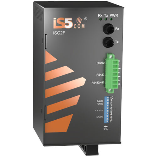 媒体变换器 - iSC2F - iS5 Communications - 光纤 / 串行 / RS422