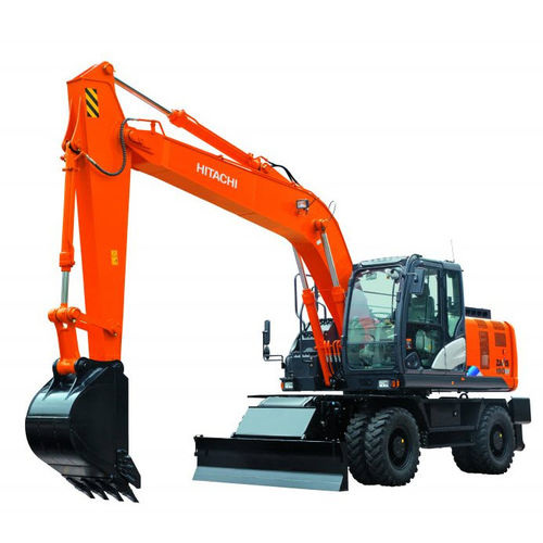 中型挖掘机 - ZX190W-5A - HITACHI Construction Machinery - 带轮 / 柴油 / 用于建筑工地