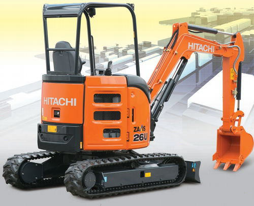 小型挖掘机 - ZX26U-5A - HITACHI Construction Machinery - 履带式 / Tier 2 / 用于建筑工地