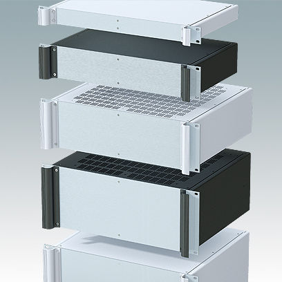 19"机架盒 - Combimet - Metcase - 长方形 / 模块化 / 铝