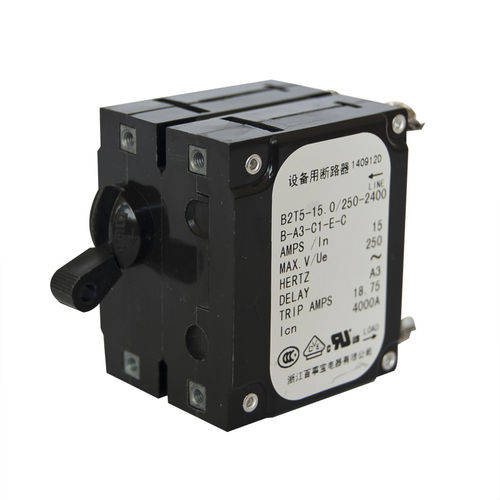 液压电磁断路器 - B2 series - ZHEJIANG BSB ELECTRICAL APPLIANCES CO.,LTD - 手动复位 / 用于电力分配 / 电机保护