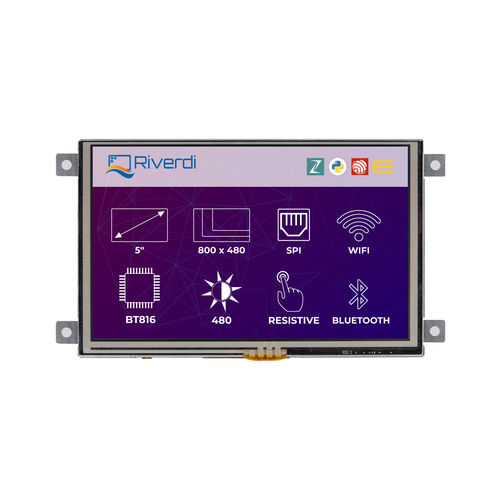 LED式显示模块 - RiTFT-50-IOT-RES - Riverdi - 800 x 480 / 工业 / 可编程