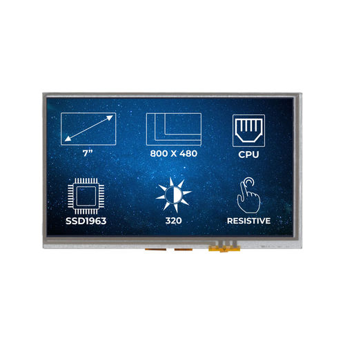 LED式显示模块 - RVT70AQSNWR36 - Riverdi - TFT / 电阻式触摸屏 / 800 x 400