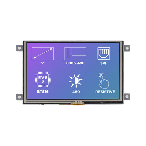 TFT显示模块 - RiTFT-50-RES-FR - Riverdi - 电阻式触摸屏 / 800 x 480 / 工业