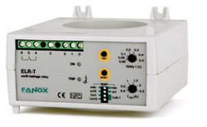 接地漏电保护继电器 - ELR-T - FANOX ELECTRONIC - 用于电动机 / DIN导轨 / 延时