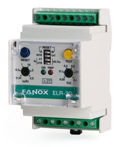 接地漏电保护继电器 - ELR-3C - FANOX ELECTRONIC - DIN导轨 / 延时 / 可调节