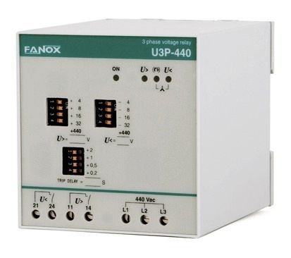 电压保护继电器 - U3 - FANOX ELECTRONIC - 断相 / 相位顺序 / 三相