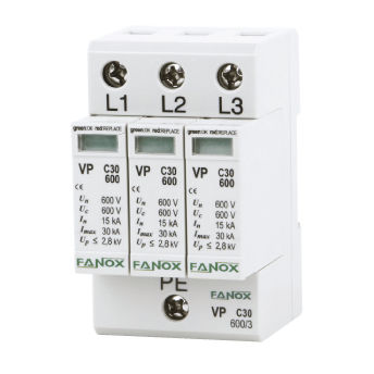 II级避雷器 - VP C30 600/3 - FANOX ELECTRONIC - 电动安装 / 紧凑型 / 压敏电阻