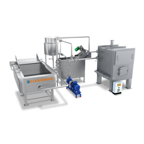 连续式专业油炸机 - Economode Food Equipment (India) Pvt. Ltd. - 土豆 / 长方形 / 半自动