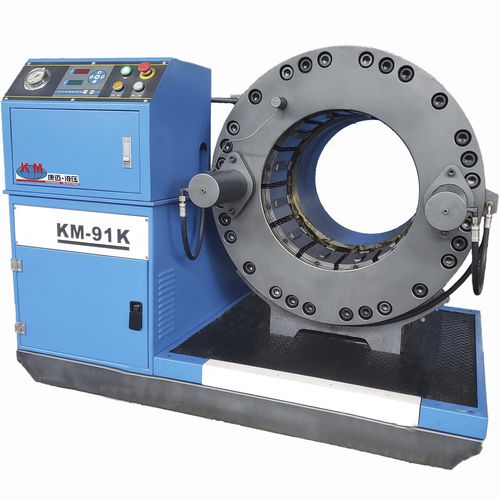 软管扣压机 - KM-91K - Handanshi Kangmai Hydraulic Equipment Co. Ltd. - 半自动 / 液压 / PLC控制