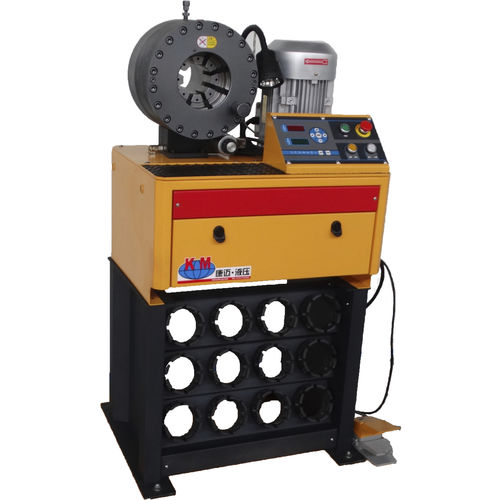软管扣压机 - KM-32W - Handanshi Kangmai Hydraulic Equipment Co. Ltd. - 弯接头 / 全自动 / 液压
