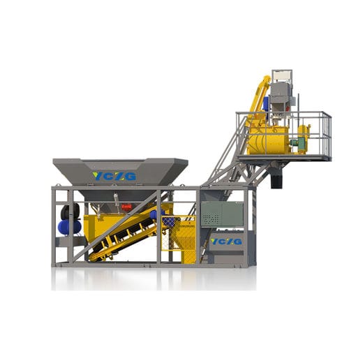 移动式混凝土搅拌站 - YHZS25 - Henan YCZG Machinery Manufacture Co.Ltd - 紧凑型 / 自动 / 双轴