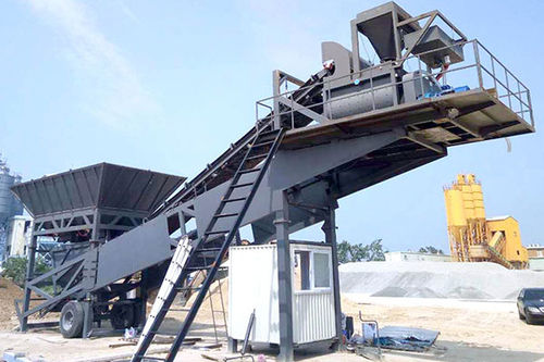 移动式混凝土搅拌站 - YHZS35 - Henan YCZG Machinery Manufacture Co.Ltd - 紧凑型 / 自动 / 双轴